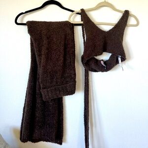 Urban outfitters UO fuzzy loungewear lounge set teddy large